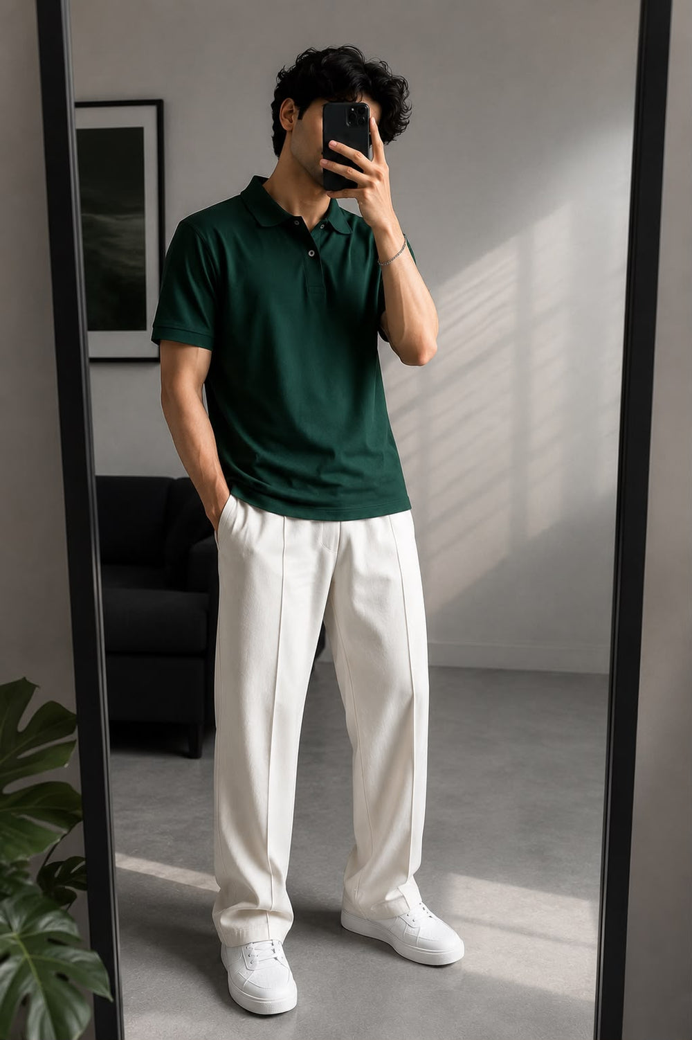 Wide-Leg Baggy Trousers