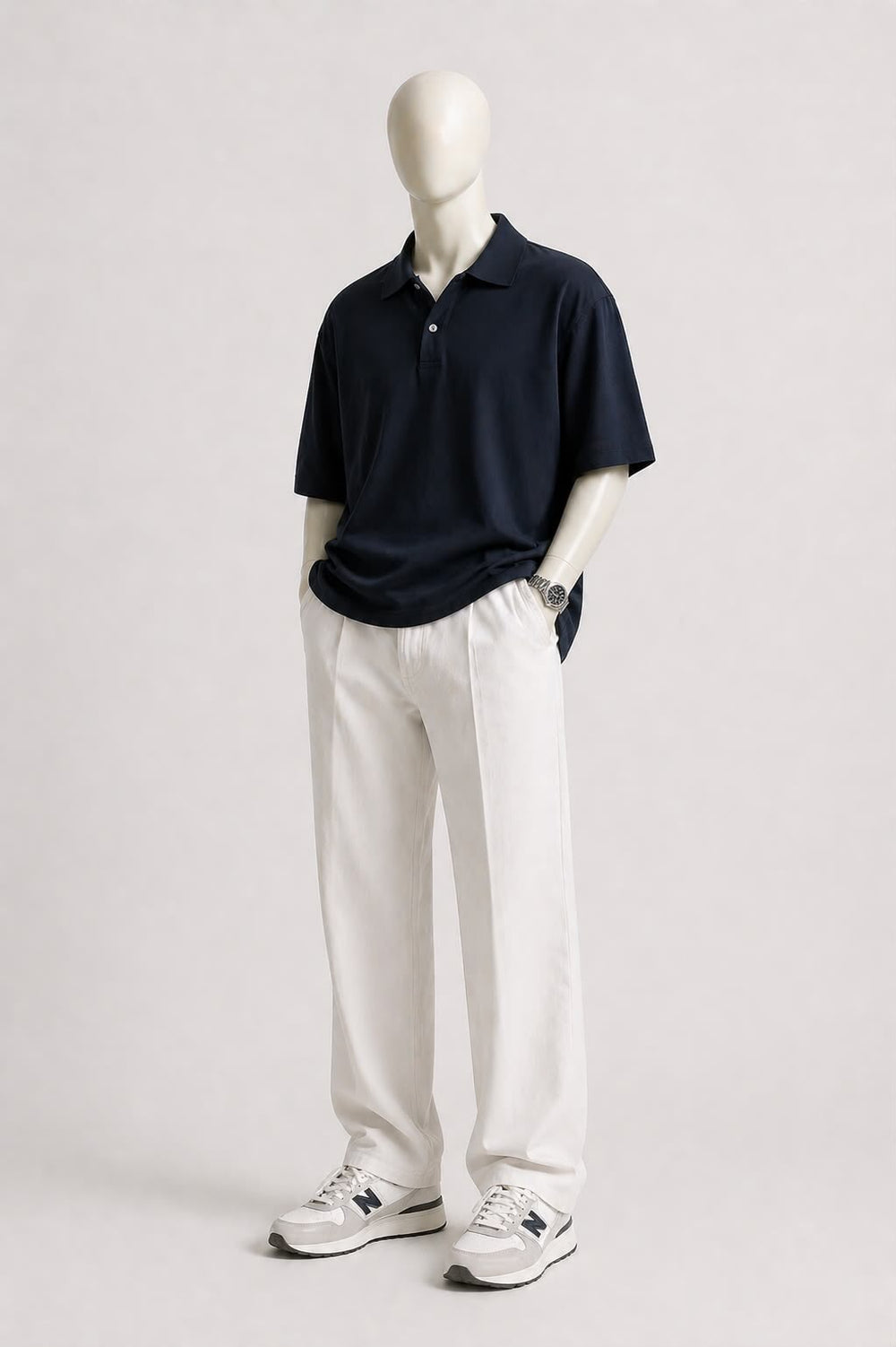 Wide-Leg Baggy Trousers