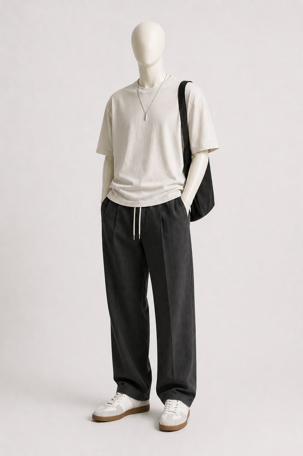 Wide-Leg Baggy Trousers