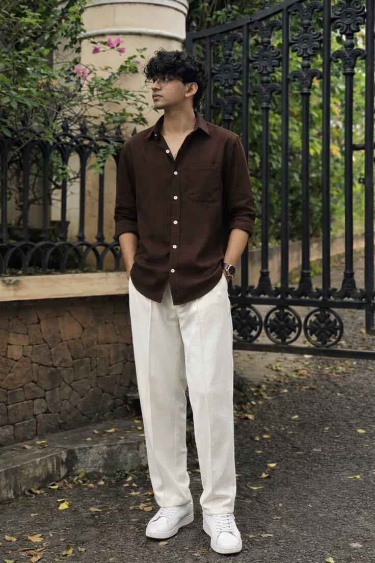 Wide-Leg Baggy Trousers