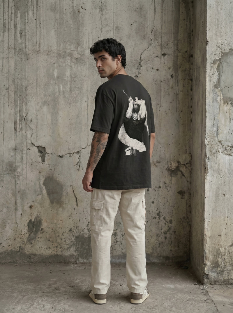 Anime Graphic Drop Shoulder Tee