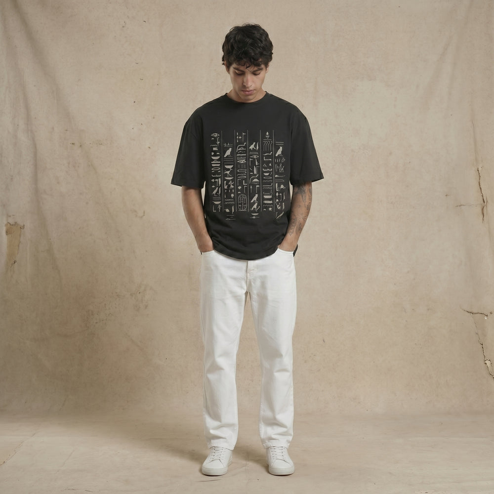 Ancient Egypt Hieroglyph Oversized T-Shirt