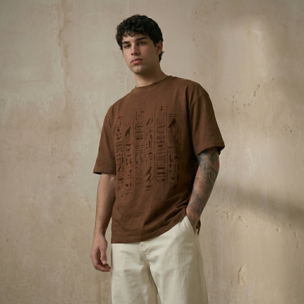 Ancient Egypt Hieroglyph Oversized T-Shirt