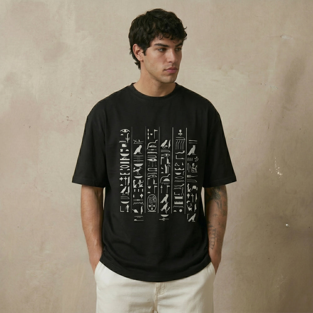 Ancient Egypt Hieroglyph Oversized T-Shirt