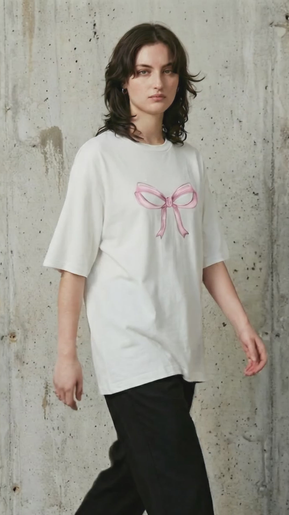 Minimalist Bow Oversized T-Shirt