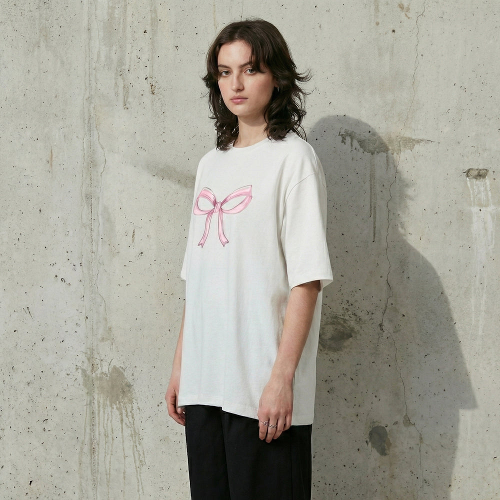 Minimalist Bow Oversized T-Shirt