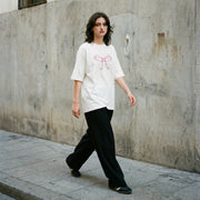 Minimalist Bow Oversized T-Shirt