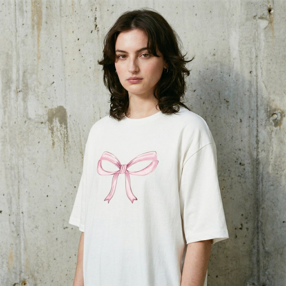 Minimalist Bow Oversized T-Shirt